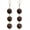 Dark Brown, variant on Unique Handmade Lightweight Long Three Nature Wooden Beaded Ball Dangle Drop Earrings Tribal Ethnic Vintage Bohemian Wood Chain Earring for Women Statement Jewelry Gifts