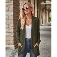 thumbnail image 7 of jinghuiyue Womens Cardigan Sweater Long Sleeve Open Front Knit Cardigans Coat Fashion Lightweight Soft Outerwear with Pockets S, 7 of 7