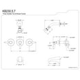 thumbnail image 2 of Kingston Brass KB237 Magellan Three-Handle Tub and Shower Faucet, Brushed Brass, 2 of 2
