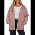 thumbnail image 1 of Sudadera con Capucha para Mujer, Sudadera con Cremallera, Moda de Otoño, Chaquetas de Larga, Ropa de Invierno, Conjuntos Rosa L, 1 of 8