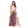 thumbnail image 2 of FORMRS Womens Long Sarong Beach Wrap Semi-Sheer Bikini Skirt Bathing Swimsuit Cover Up, Futuristic Sun, 2 of 7
