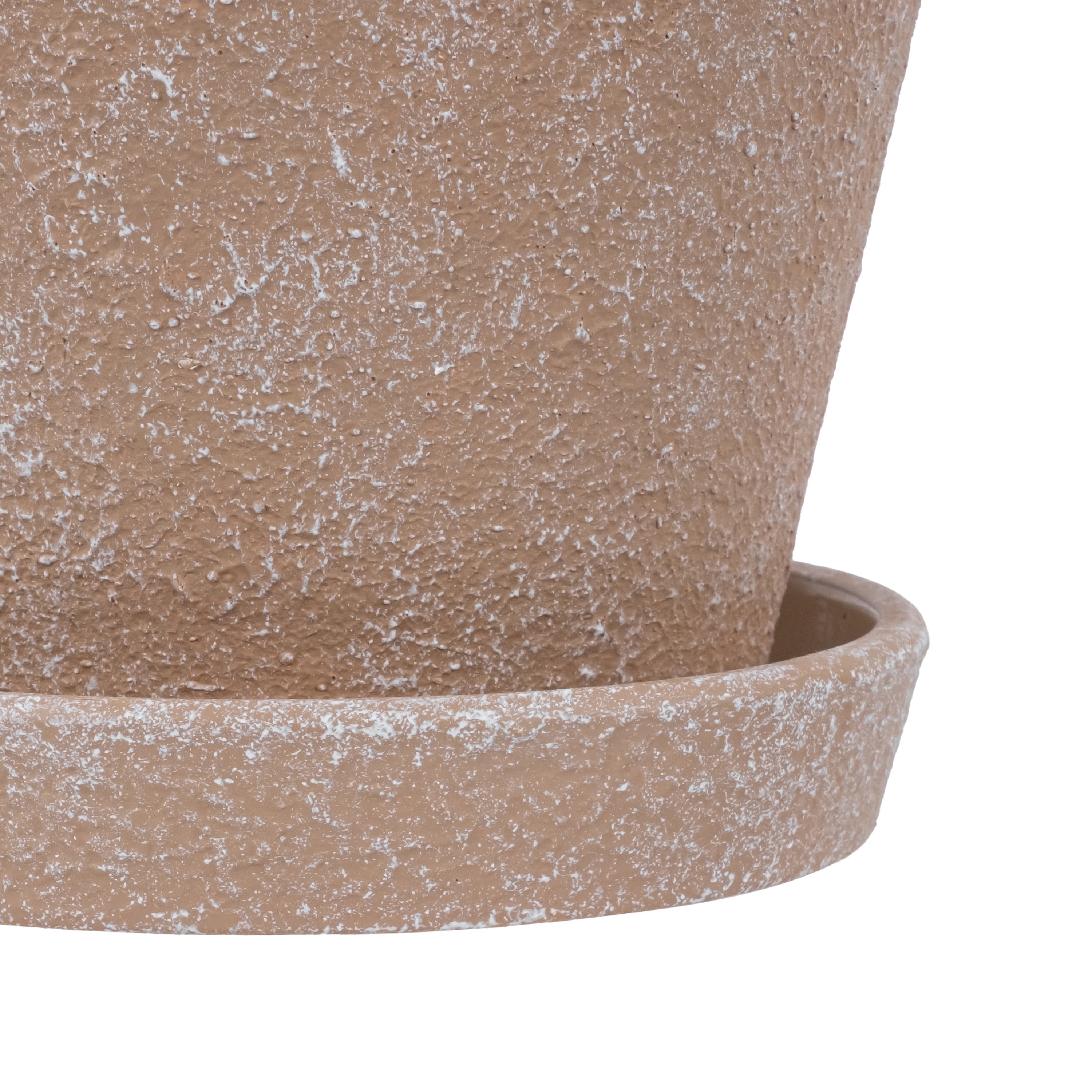 My Texas House 8 inch Ceramic Wave Planter, Brown