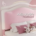 thumbnail image 4 of Merluxy LED Queen Bed Frames with Storage Drawer, Upholstered Platform Bed with Adjustable Headboard, No Box Spring Needed, Easy Assembly,Pink, 4 of 8