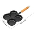 thumbnail image 2 of Yucurem 4 Cup Cast Iron Egg Frying Pan Nonstick Fried Egg Pan for Breakfast Omelette Pan Kitchen Pans (As Shown), 2 of 10