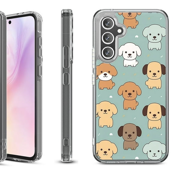 Shockproof Protective Phone Case for Samsung Galaxy A26 5G, by OneToughShield - Puppies