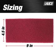 LAUCO 4.5 x 9 Maroon (Very Fine) General Purpose Scuff Pads, 25 Sheets - Scuffing, Scouring, Sanding, Paint Primer Prep Adhesion Scratch - Surface Preparation Automotive Car Auto Body
