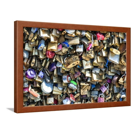  Paris  Focus Love Locks Framed  Print Wall Art  By Philippe 