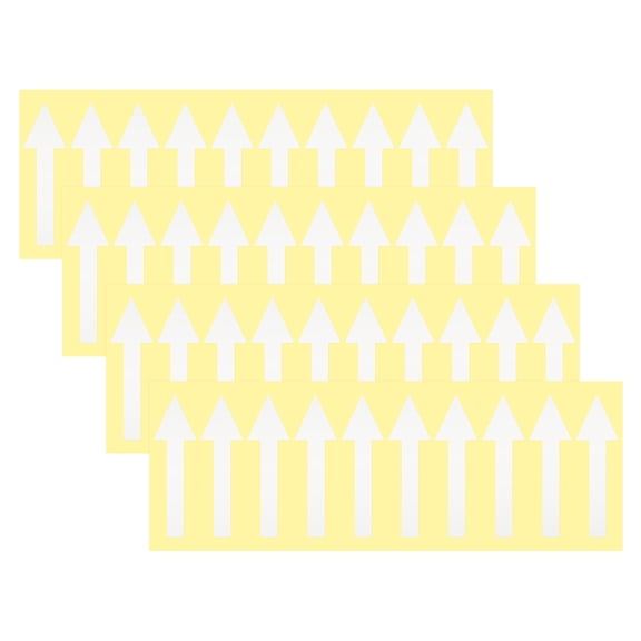 Uxcell 4-Pack 2 x 1 in Waterproof Adhesive Arrow Stickers for Wall Marking/Road Sign [Silver Gray]