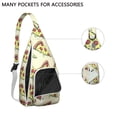thumbnail image 3 of Delicious Pizza Sling Backpack – Retro Italian Food Design Shoulder Bag, Fashionable Water-Resistant Daypack, 3 of 4