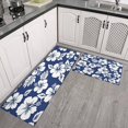 thumbnail image 2 of Pioneer Flower Floral Print Pattern Kitchen Rugs Sets Of 2,Anti Fatigue Kitchen Mat Rugs Non Slip Washable,Decorative Kitchen Floor Mats for Kitchen,Sink,Laundry,17"x30"+17"x47", 2 of 7
