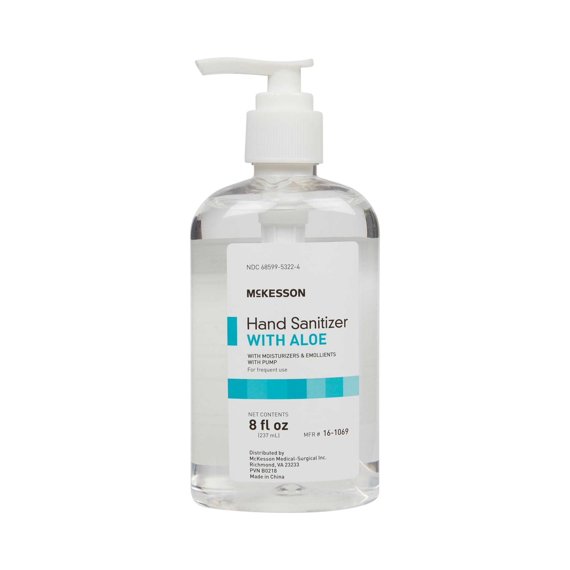 McKesson Hand Sanitizer with Aloe - Fresh Scent, Pump Bottle, 8 oz, 1 Count, 24 Packs, 24 Total