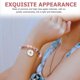 thumbnail image 2 of Compass Shape Pendant Bracelet for Weddings Hand Chain Pink Agate Closure Decorative 1Set, 2 of 4