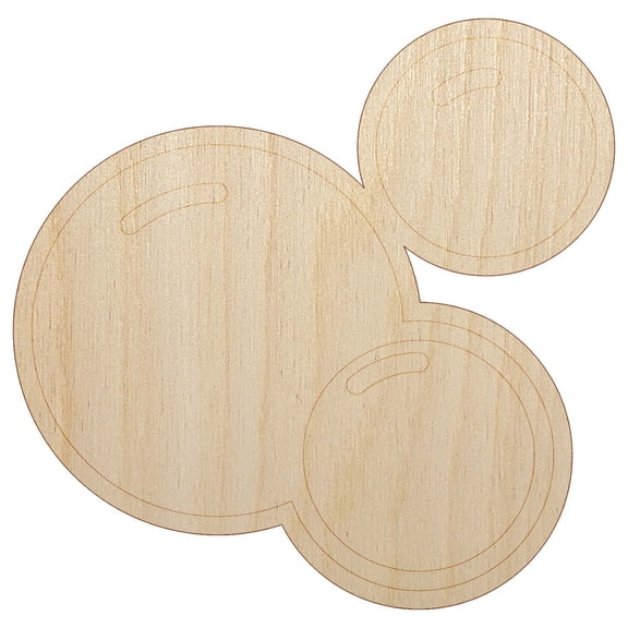 Soap Bubbles Wood Shape Unfinished Piece Cutout Craft DIY Projects - 4.70 Inch Size - 1/4 Inch Thick