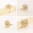 thumbnail image 3 of 6Pcs Napkin Rings Hollow Out Flower Shape Napkins Buckles Holders Dining Table Decorations, 3 of 7