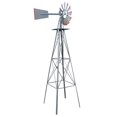 thumbnail image 3 of IVV 8FT Metal Windmill Ornamental Spinner Backyard Garden Decoration Weather Vane for Yard Weather Resistant (Grey), 3 of 10