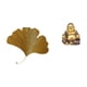 thumbnail image 1 of Arte de pared de hierro con hojas de ginkgo y escultura de Buda Maitreya, decoración abstracta de Feng Shui para sala de estar, oficina, hotel, comedo, 1 of 8