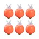 thumbnail image 2 of Juguete de conejo antiestrés con forma de zanahoria (juego de 2, 4, 6 y 8 piezas) | Llavero de goma suave y pop-up | Juguete antiestrés portátil para niños y adultos | Regalo de Pascua para, 2 of 5
