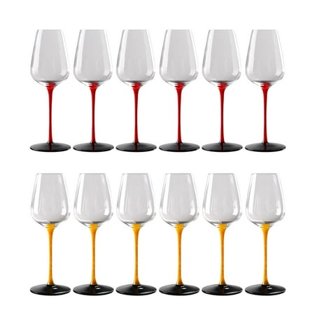 

6x Glass Goblet Glassware Tasting Cup for Anniversary Red