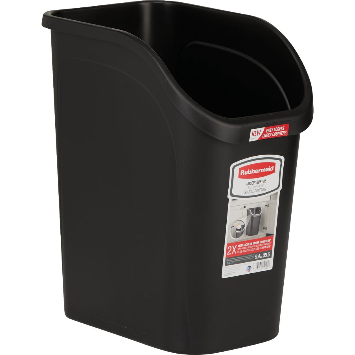 Rubbermaid Commercial Slim Jim with Venting Channels, 23 gal