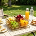 thumbnail image 5 of Clear Acrylic Divided Serving Tray - 4-Compartment Snack Platter for Parties, Fruit, Nuts & Appetizers with Iron Stand, 5 of 7