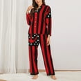 thumbnail image 2 of Sikiie Nautical American Flag Women's Long-Sleeve Shirt and Full-Length Bottom Pajama Set (s-xxl)-Large, 2 of 7