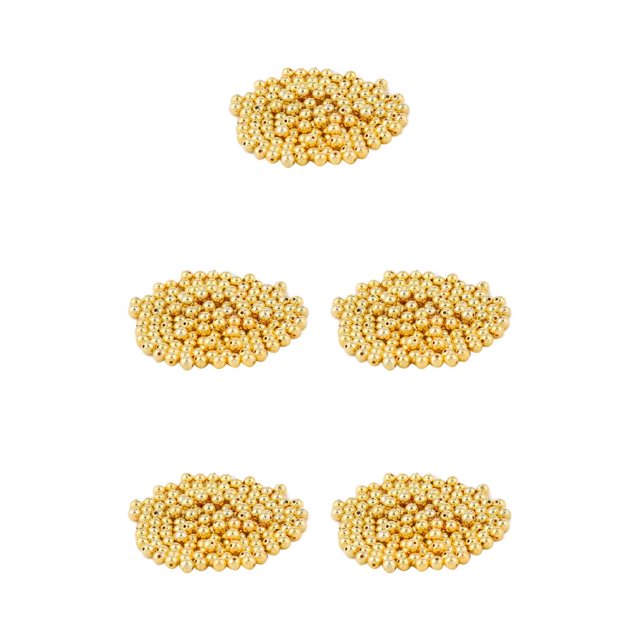 Wosthever Cuentas espaciadoras de 200 piezas, bola suelta de 4mm sin costuras, superficie galvanizada y fiable, accesorios pequeños, Type2 NO2