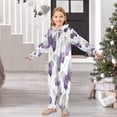 thumbnail image 6 of Soft Big Kids Onesie Pajamas Cozy Loose-Fit Jumpsuits for kids with Pockets for Christmas Lounge & Play Lavender-colored Butterfly Pattern, 6 of 8