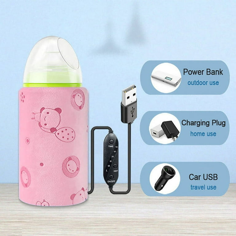 Baby Bottle Warmer,Portable USB Bottle Insulation Sleeve Thermostat Bottle  Milk Warmer Device