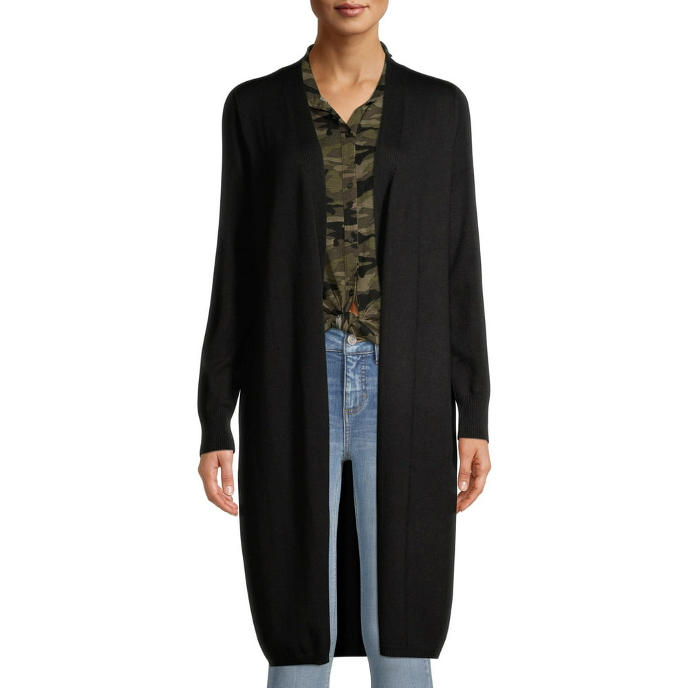 Time and Tru - Time and Tru Women's Open Front Duster Cardigan ...