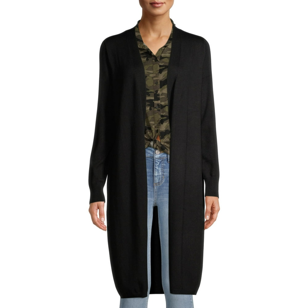 Time and Tru Time and Tru Women's Open Front Duster Cardigan