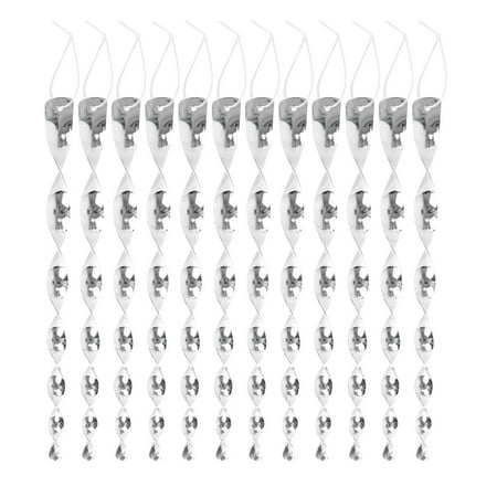 VerPetridure 12 Pack Bird Deterrent Decoration Bird Repellent Reflective Spiral Rods Repellen