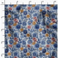 thumbnail image 2 of Soimoi Japan Crepe Satin Blue Fabric By the Yard - 54 Inch Wide - Florals Print Fabric - Elegant and Timeless Patterns for Fashion and Home Decor Printed Fabric, 2 of 6