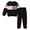 Pink Block, variant on Toddler Girls 2 Piece Cute Outfits Set Leopard Pink Color Block Crewneck Sweatshirt with Jogger Pants Kids Clothing Set 3-4 T