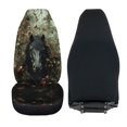 thumbnail image 6 of XYZCANDO Car Seat Covers Black Horse Forest Print 2 Pack Car Front Seat Covers Waterproof Truck SUV Van Comfortable Decorative Vehicle Seat Covers, 6 of 10