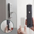 thumbnail image 3 of Visland 1 Set Socket Holder Wall Mounted Socket Organizer Strong Adhesive Punch-free Power Socket Strip Fixator for Home Office, 3 of 8