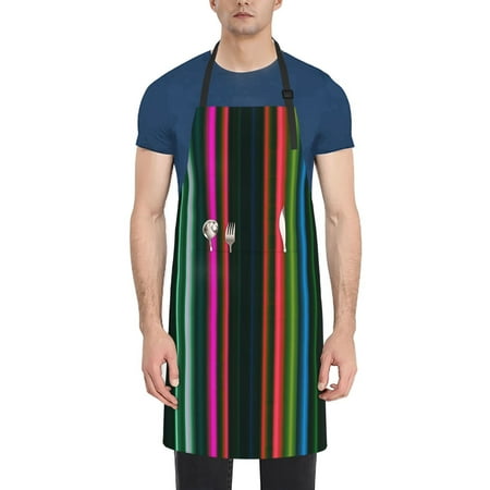 

Coaee Colorful Stripes for Waterproof Apron for Unisex Adult with Adjustable Bib Apron