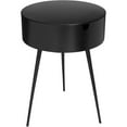 thumbnail image 1 of Pemberly Row Modern / Contemporary Black Finish Metal Nightstand, 1 of 7