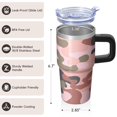 thumbnail image 3 of Camo 20oz Stainless Steel Tumbler with Handle and Straw – Insulated Travel Cup with Sliding Lid, 360° Full Wrap Printed Mug for Home, Outdoor & Sports Use, Camouflage, 3 of 6