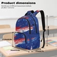 thumbnail image 7 of FKELYI July 4th USA Flaf Star Print School Backpack for Boys & Girls Schoolbag Lightweight Bookbag with Multi-Pockets Elementary Middle School Student Ages 6-12, 7 of 7