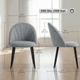 thumbnail image 3 of HOMCOM Dining Chairs Set of 4 Kitchen Chairs with Metal Legs Grey, 3 of 10