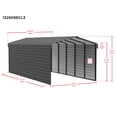 thumbnail image 4 of Arrow 12 x 29 x 9 ft Eggshell Steel Carport With 3 Wall Kit, 4 of 16