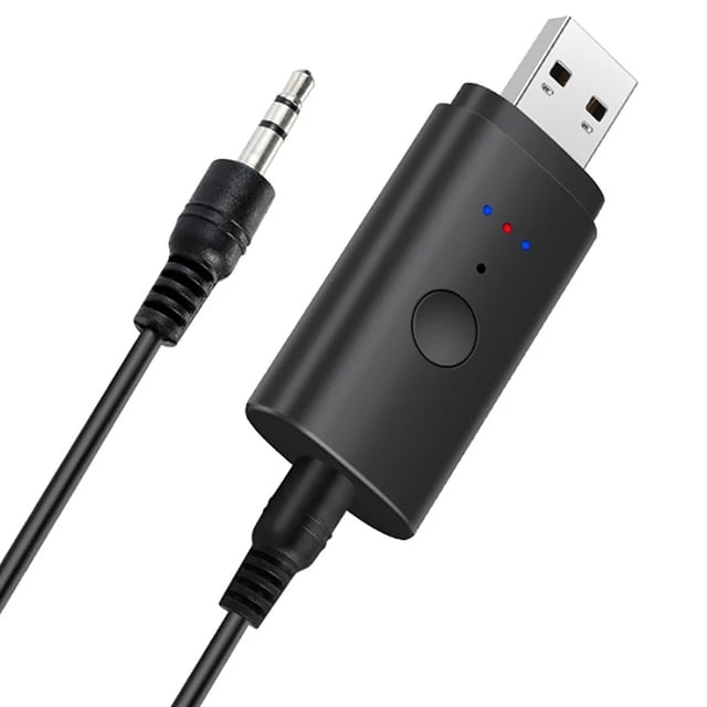 Seitruly 1-drag-2 Transmisor compatible con Bluetooth Adaptador de audio USB de baja latencia Cables de computadora