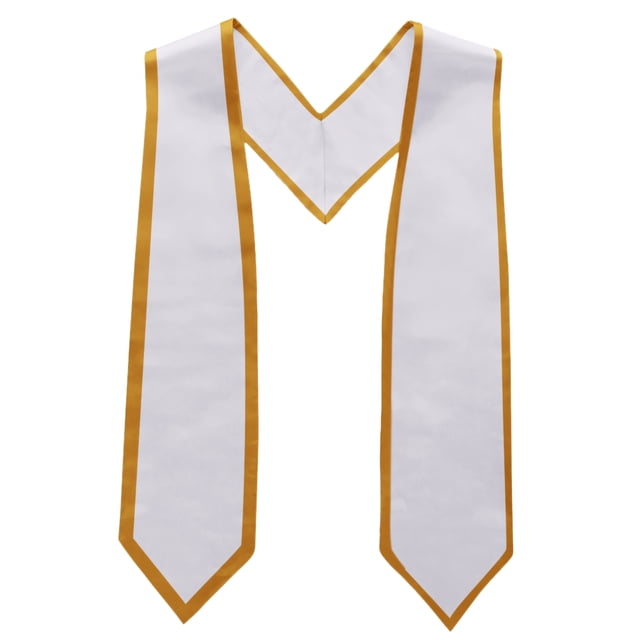 TOPTIE 72 inch Adult Graduation Honor Stole with Gold Trim, Choir Sash for Ceremony