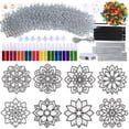 thumbnail image 4 of Kit de manualidades con forma de campanillas de viento con forma de flor de loto para niños, 4 of 9