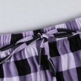 thumbnail image 4 of CHICVOMEY Pajama Pants for Women with Drawstring Plaid Loose Fit Lounge Sleep Bottom Wide Leg Pj Pants for Women, 4 of 6