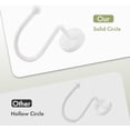 thumbnail image 4 of Shower Curtain Hooks White Shower Curtain Rings, Heavy Duty Metal Modern Decorative Shower Curtain Hooks Rust Proof Smooth Glide Shower Hooks for Shower Curtain, Shower Rod Hook, 12Pcs, 4 of 9