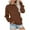 Brown, variant on Jsaierl Women's Sweatshirts Funny Solid Color Sweatshirts Crewneck Casual Sweater Tops Trendy Long Sleeve Shirts Womens Sweatshirts Under $10
