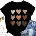 thumbnail image 4 of Anbech Heart Printed T-Shirt for Women Casual Colorful Graphic Hearts Tees Junior Girls Short Sleeve Tee Tops with Crew Neck, 4 of 10
