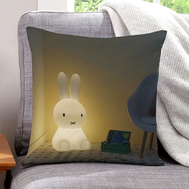 MIFFY Fundas de almohada de terciopelo con tema, regalos de funda de almohada, decoración para el hogar, cojín de lanzar, regalo de cumpleaños para fans y parejas. 40cm x 40cm.