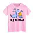thumbnail image 2 of TOOYOU Boys Summer Big Bro T Shirt Pregnancy Announcement Short Sleeve Clothes Size 3-4 Years Pink, 2 of 4